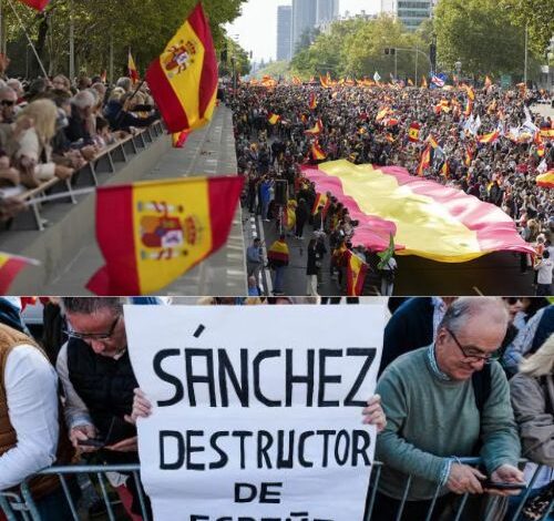 اليمين و اليمين المتطرف بإسبانيا يحشدون مؤيديهم ضد حكومة بيدرو سانشيز