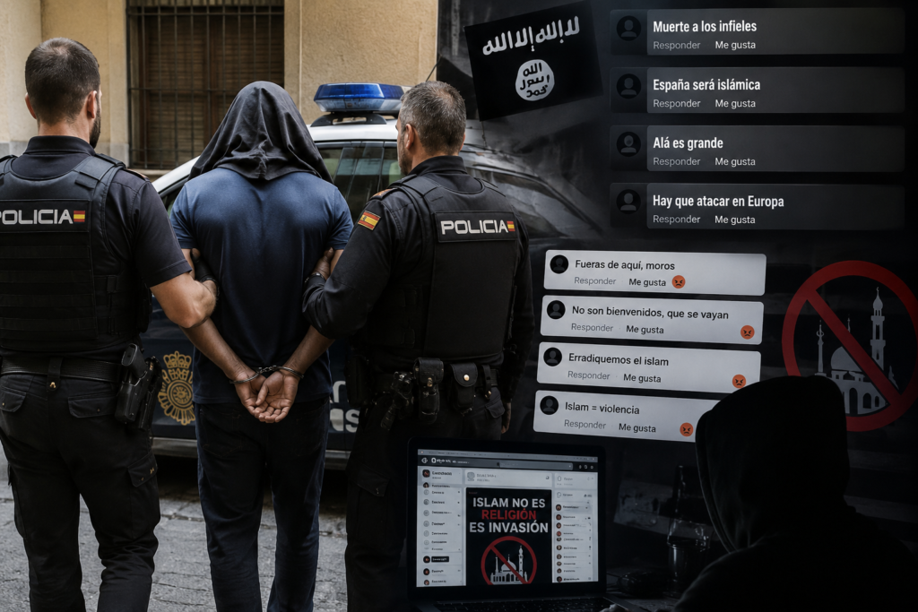 اعتقال شاب متطرف و إدانة ناشر رسائل معادية للمسلمين