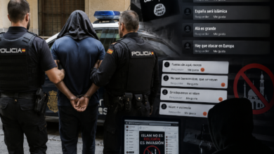 اعتقال شاب متطرف و إدانة ناشر رسائل معادية للمسلمين