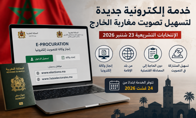 خدمة إلكترونية جديدة لتسهيل تصويت مغاربة الخارج